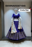 Sequined Silk Lehenga With Blouse And Vintage Dupatta-ISKWNAV03071545