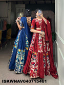 Printed Rayon Silk Lehenga With Blouse And Dupatta-ISKWNAV040715461