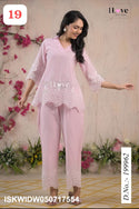 Embroidered Cotton Silk Co-Ord Set-ISKWIDW050717554