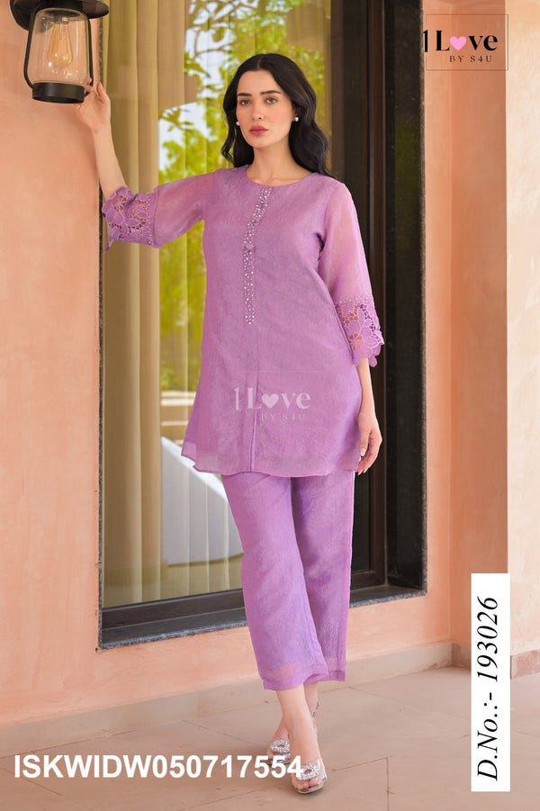 Embroidered Cotton Silk Co-Ord Set-ISKWIDW050717554