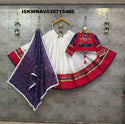 Sequined Cotton Lehenga With Blouse And Dupatta-ISKWNAV030715460