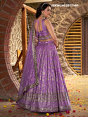 Embroidered Dola Silk Jacquard Lehenga With Blouse Organza Dupatta-ISKWLH03077100