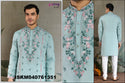 Men's Embroidered Viscose silk Kurta-ISKM040761351/52/53/54/55/56