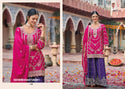 Embroidered Chinon Kurti With Sharara And Dupatta-ISKWSH040726991