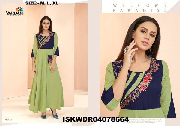 Sequined Rayon Flared Dress-ISKWDR04078664