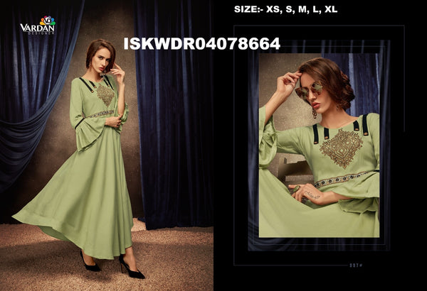 Sequined Rayon Flared Dress-ISKWDR04078664