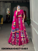 Printed Rayon Silk Lehenga With Blouse And Dupatta-ISKWNAV040715461