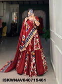 Printed Rayon Silk Lehenga With Blouse And Dupatta-ISKWNAV040715461