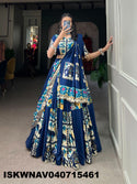 Printed Rayon Silk Lehenga With Blouse And Dupatta-ISKWNAV040715461