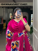 Printed Rayon Silk Lehenga With Blouse And Dupatta-ISKWNAV040715461