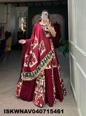 Printed Rayon Silk Lehenga With Blouse And Dupatta-ISKWNAV040715461