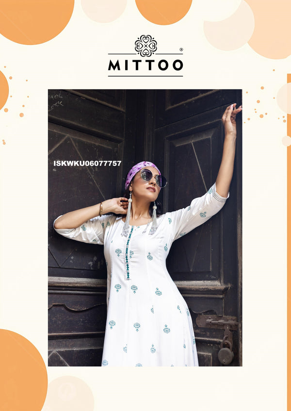 Printed Rayon Kurti With Palazzo-ISKWKU06077757