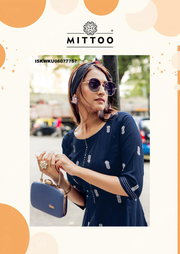 Printed Rayon Kurti With Palazzo-ISKWKU06077757