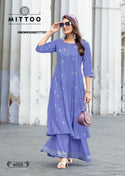 Printed Rayon Kurti With Palazzo-ISKWKU06077757