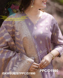Chanderi Banarasi Silk Kurti With Silk Pant And Banarasi Silk Dupatta-ISKWSU0707PPC/D1990