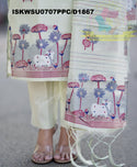 Chanderi Cotton Silk Kurti With Cotton Pant And Woven Dupatta-ISKWSU0707PPC/D1867
