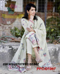 Chanderi Cotton Silk Kurti With Cotton Pant And Woven Dupatta-ISKWSU0707PPC/D1867