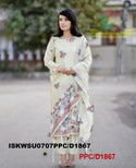 Chanderi Cotton Silk Kurti With Cotton Pant And Woven Dupatta-ISKWSU0707PPC/D1867