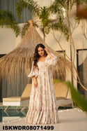 Digital Printed Cotton Dress-ISKWDR08071499