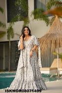 Digital Printed Cotton Dress-ISKWDR08071499