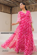 Digital Printed Georgette Dress-ISKWDR080726002