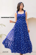 Digital Printed Georgette Dress-ISKWDR080726006