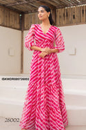 Digital Printed Georgette Dress-ISKWDR080726002