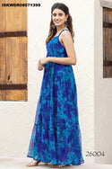 Digital Printed Georgette Dress-ISKWDR08071399