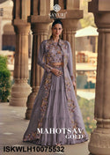 Embroidered Chinon Silk Lehenga With Blouse And Organza Silk Shrug-ISKWLH10075532