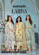 Embroidered Organza Kurti With Silk Pant And Digital Printed Dupatta-ISKWSU12071699