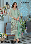 Embroidered Organza Kurti With Silk Pant And Digital Printed Dupatta-ISKWSU12071699