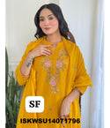 Embroidered Cotton Kurti With Pant And Dupatta-ISKWSU14071796