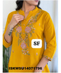Embroidered Cotton Kurti With Pant And Dupatta-ISKWSU14071796