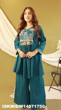 Embroidered Linen Co-Ord Set-ISKWIDW14071750
