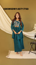 Embroidered Linen Co-Ord Set-ISKWIDW14071750