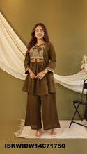 Embroidered Linen Co-Ord Set-ISKWIDW14071750