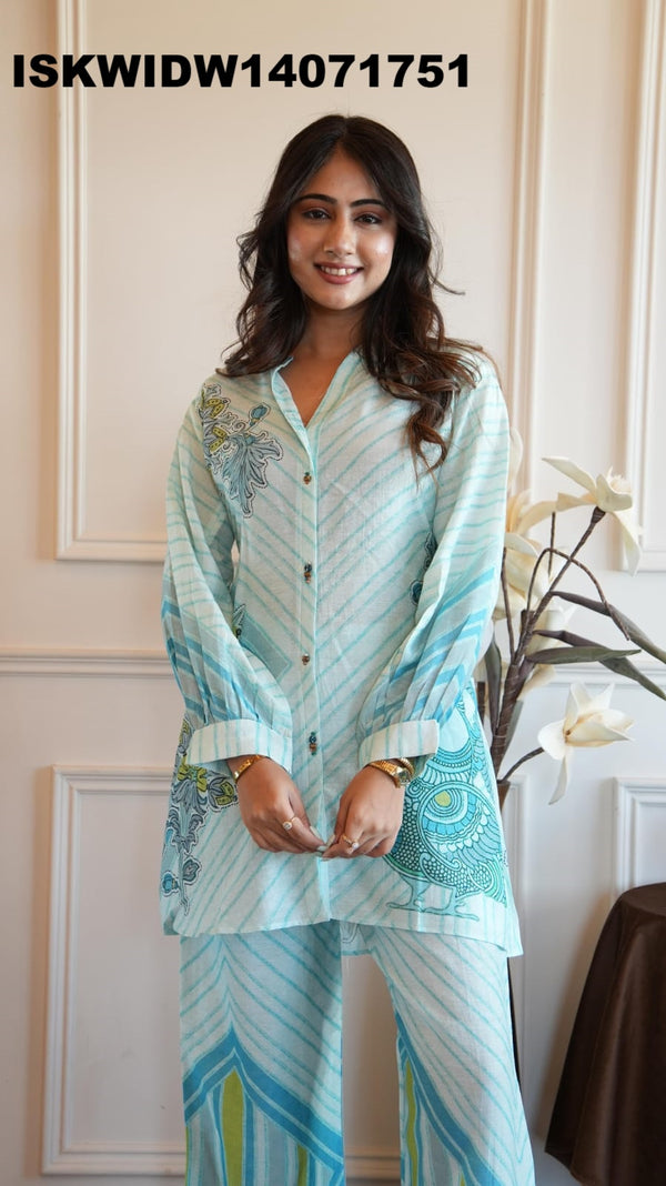 Digital Printed Cotton Co-Ord Set-ISKWIDW14071751