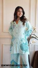 Digital Printed Cotton Co-Ord Set-ISKWIDW14071751