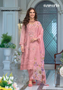 Embroidered Organza Kurti With Silk Pant And Digital Printed Dupatta-ISKWSU14071547