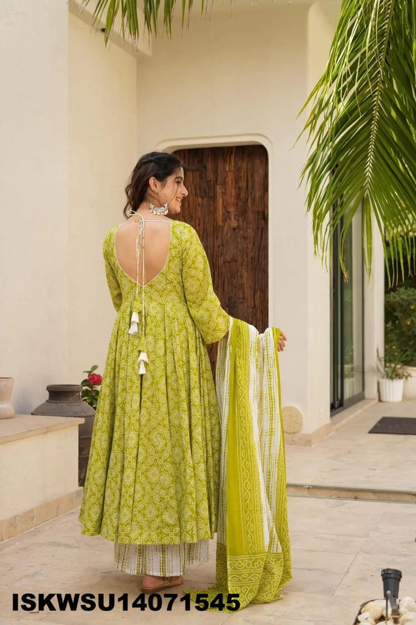 Digital Printed Maslin Anarkali Kurti With Pant And Dupatta-ISKWSU14071545