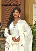 Embroidered Cotton Kurti With Pant And Dupatta-ISKWSU14071800