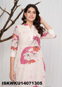 Printed Cotton Kurti With Pant-ISKWKU14071305