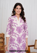 Printed Cotton Kurti With Pant-ISKWKU14071302