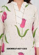 Printed Cotton Kurti With Pant-ISKWKU14071303