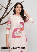 Printed Cotton Kurti With Pant-ISKWKU14071305