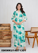Printed Cotton Kurti With Pant-ISKWKU14071301