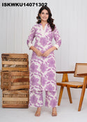 Printed Cotton Kurti With Pant-ISKWKU14071302