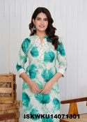 Printed Cotton Kurti With Pant-ISKWKU14071301