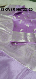 Zari Weaved Silk Saree With Blouse-ISKWSR160723120