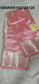 Zari Weaved Silk Saree With Blouse-ISKWSR160723120